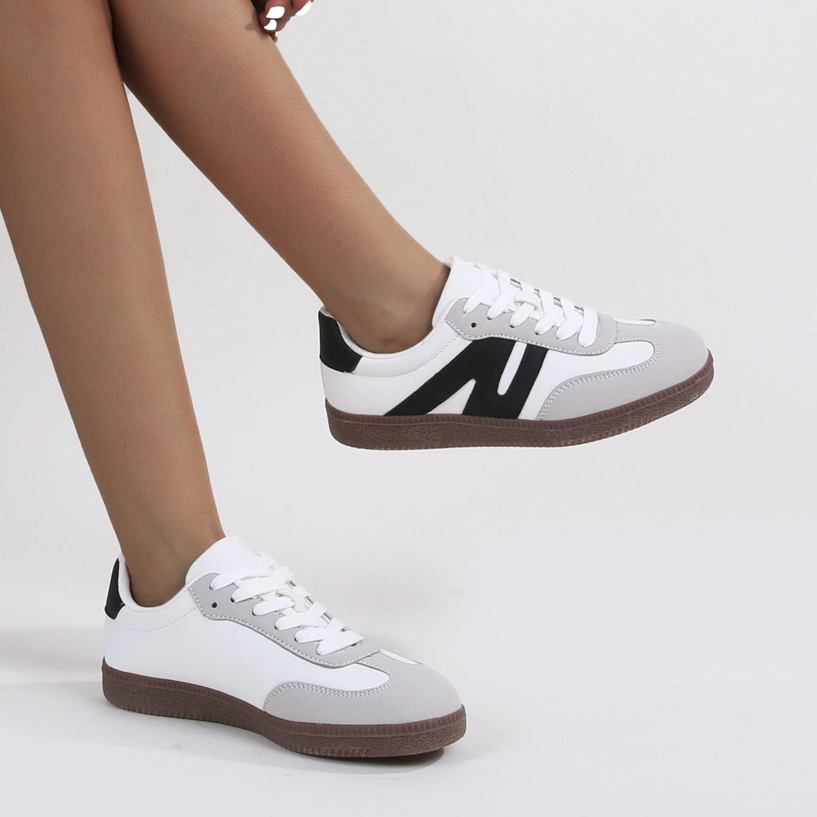 Berness Women's Lettie Lace-up Gum Sneakers – BERNESS