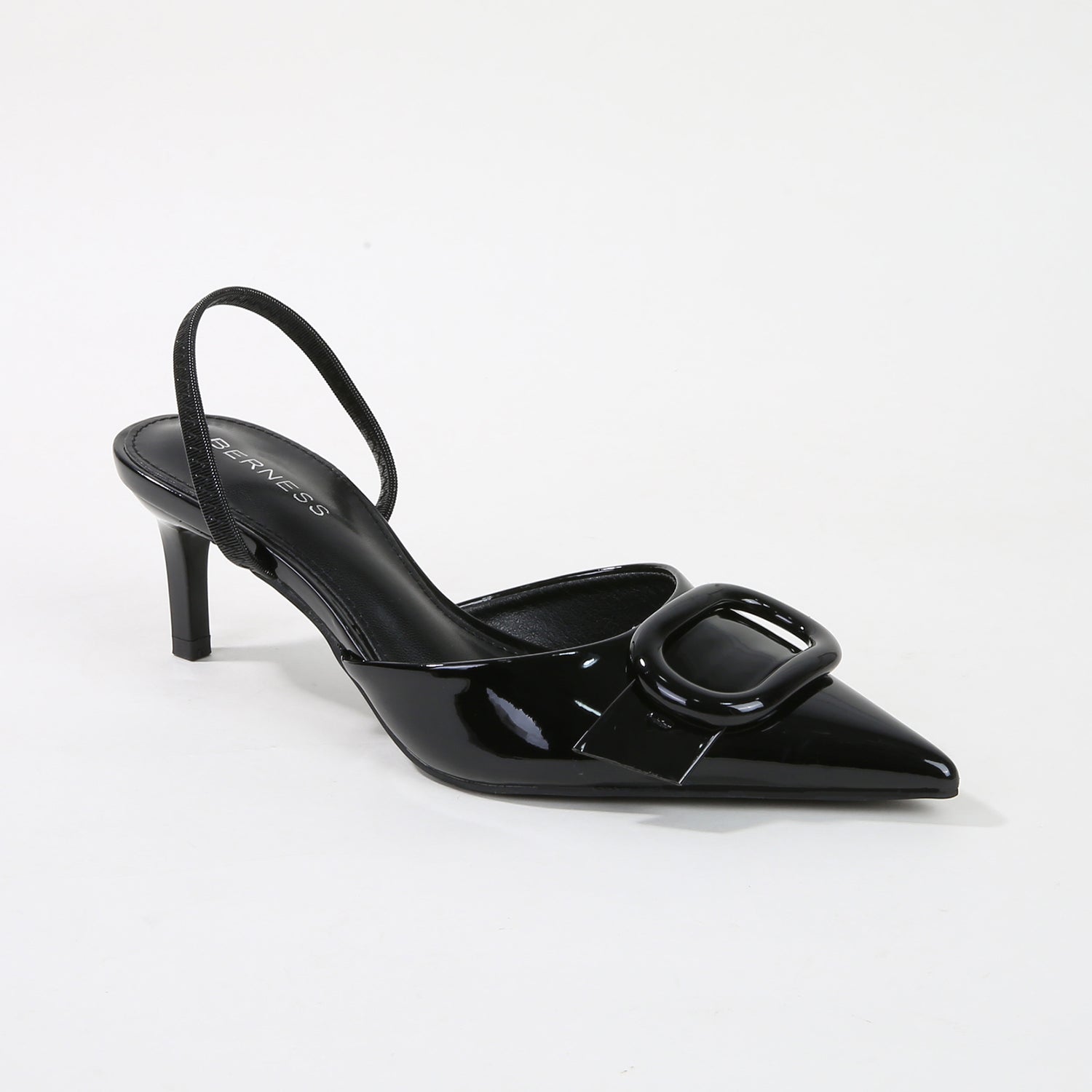 Chiara Statement Buckle Pointed Slingback Heel Pump