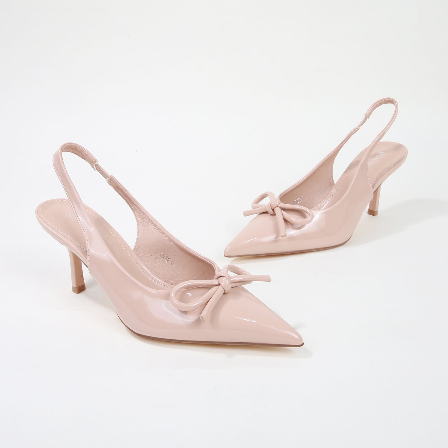 Cree Bow Accent Slingback Kitten Heel Pumps