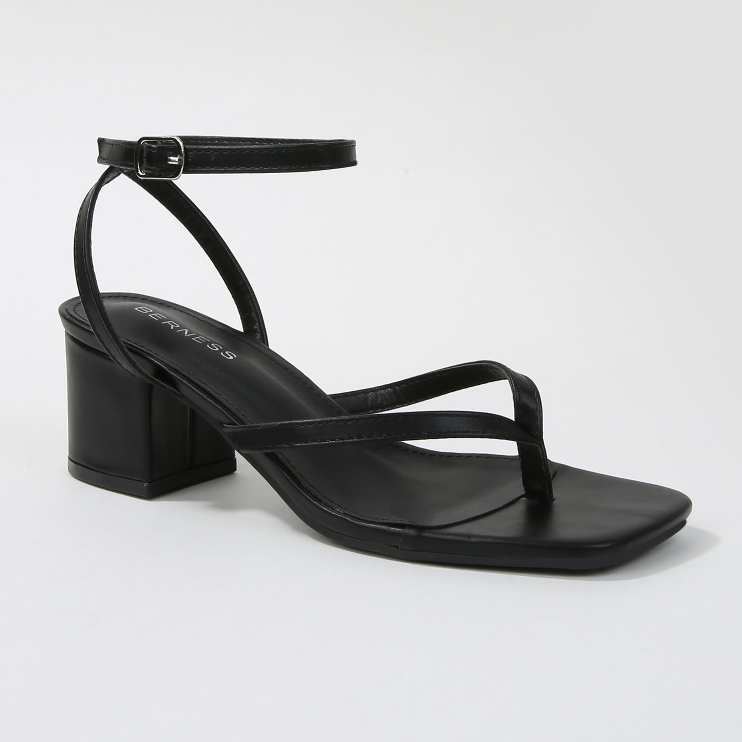 Eli Minimal Toe Post Block Heel Sandals