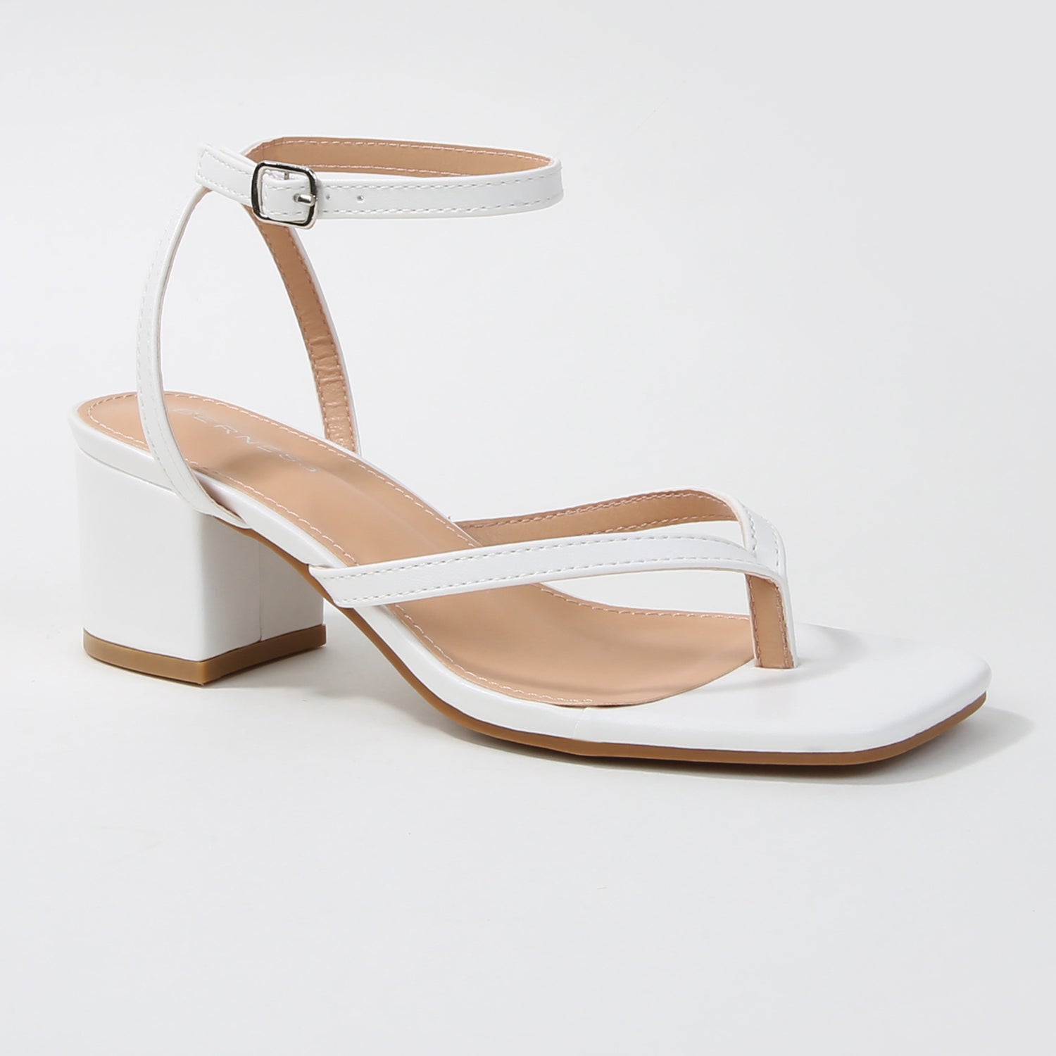 Eli Minimal Toe Post Block Heel Sandals