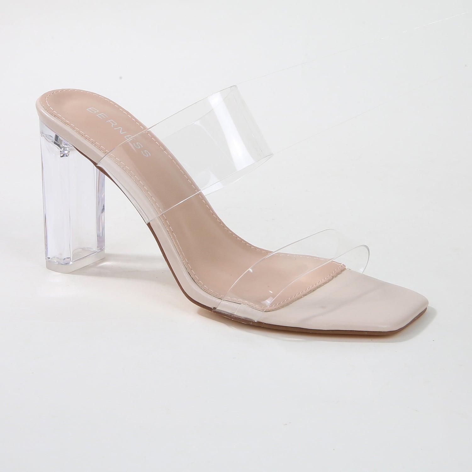 Emmi Clear Block Heel Mules
