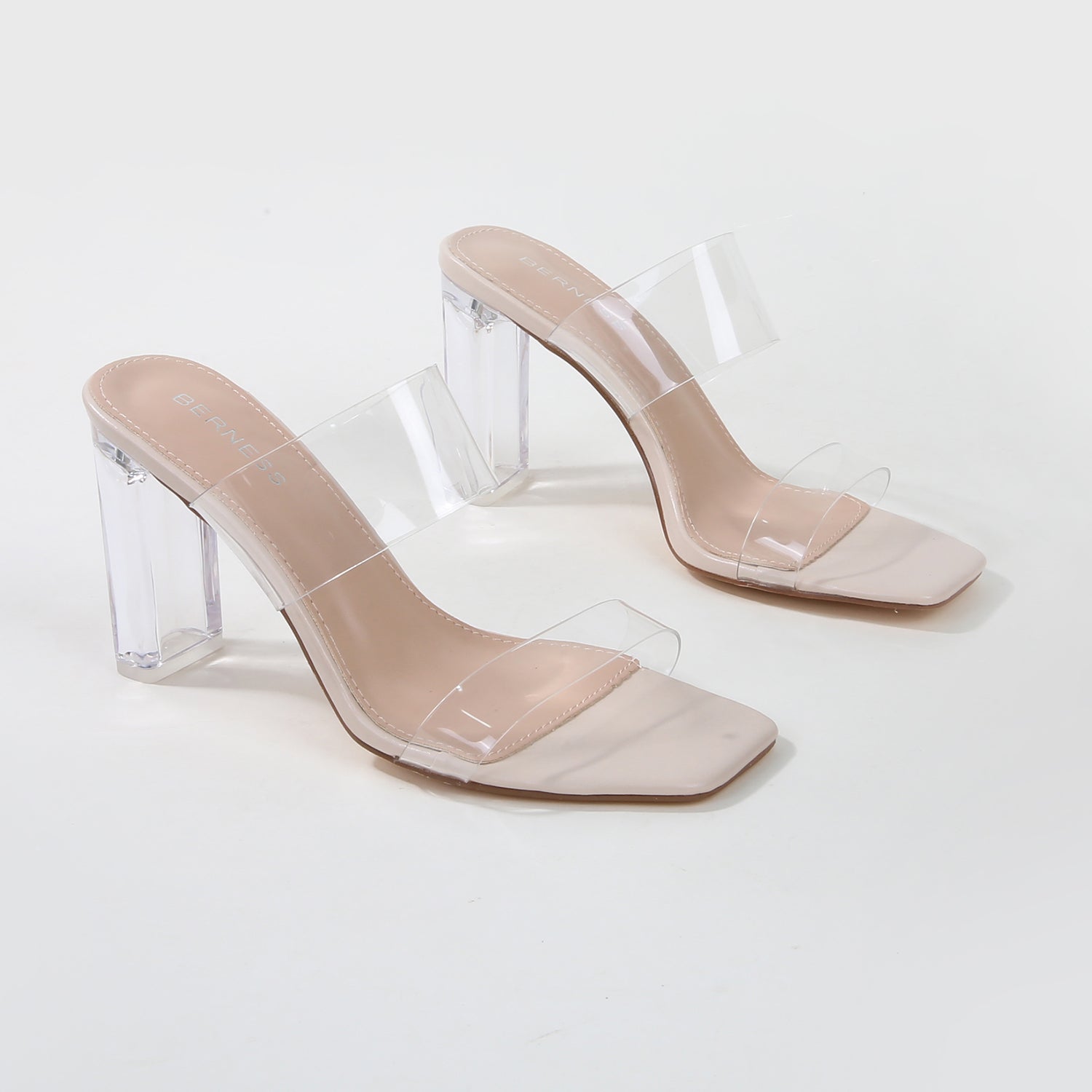 Emmi Clear Block Heel Mules