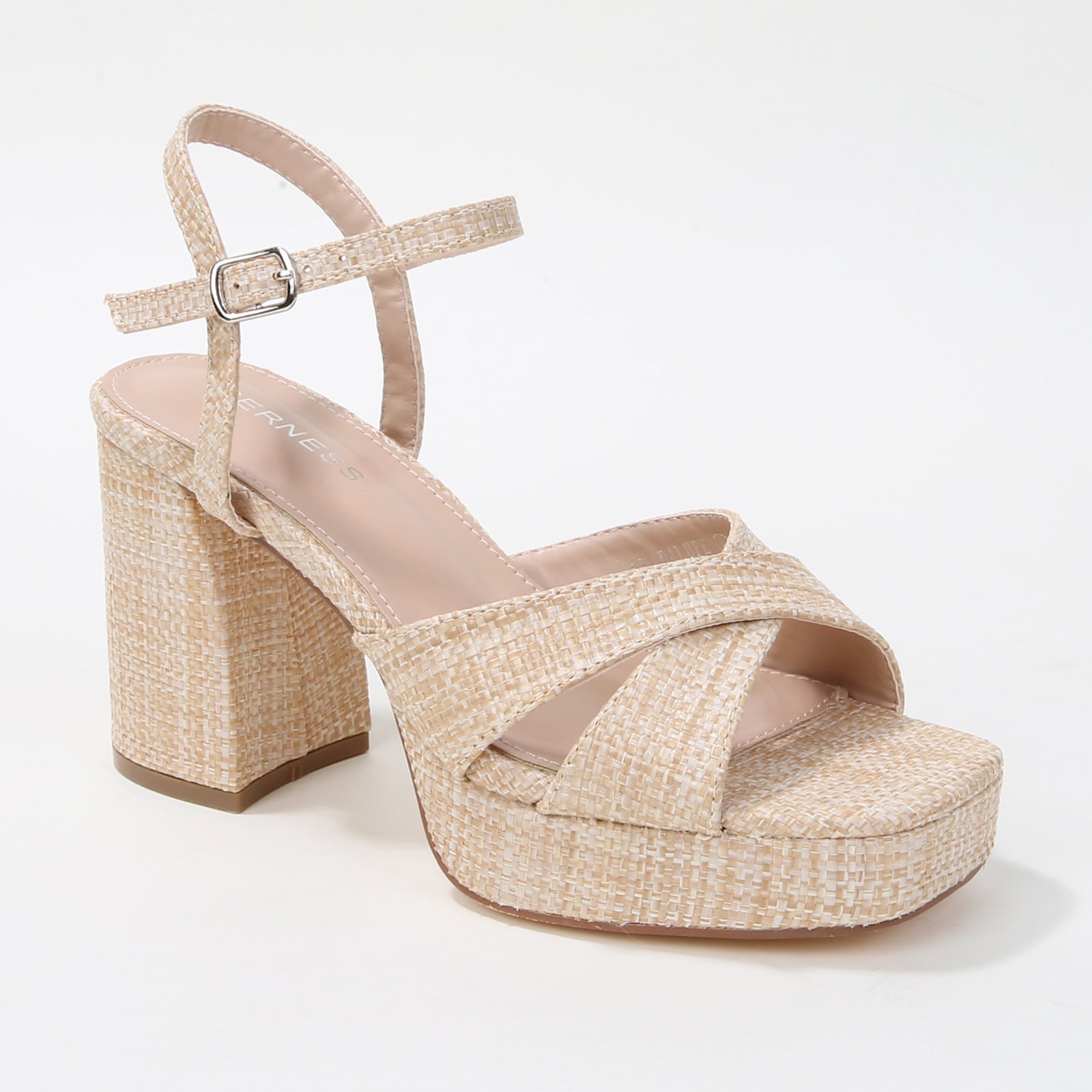 Guadalupe Crisscross Straps Platform Heels – BERNESS