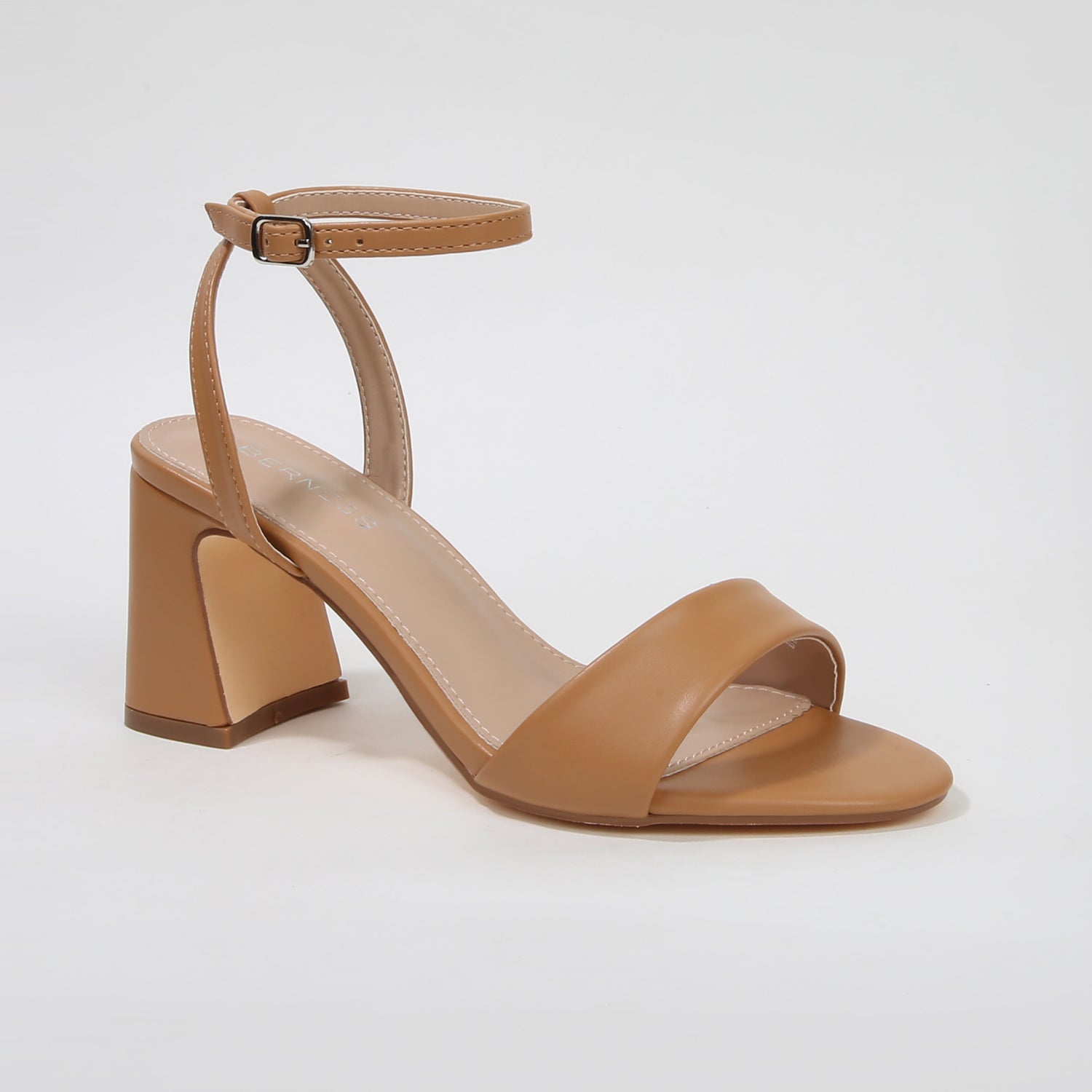 Hania Wide Front Strap Block Heel Sandals
