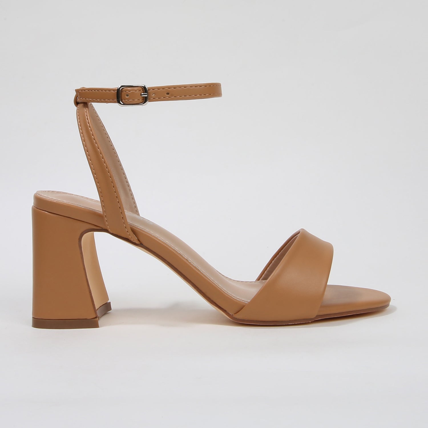 Hania Wide Front Strap Block Heel Sandals