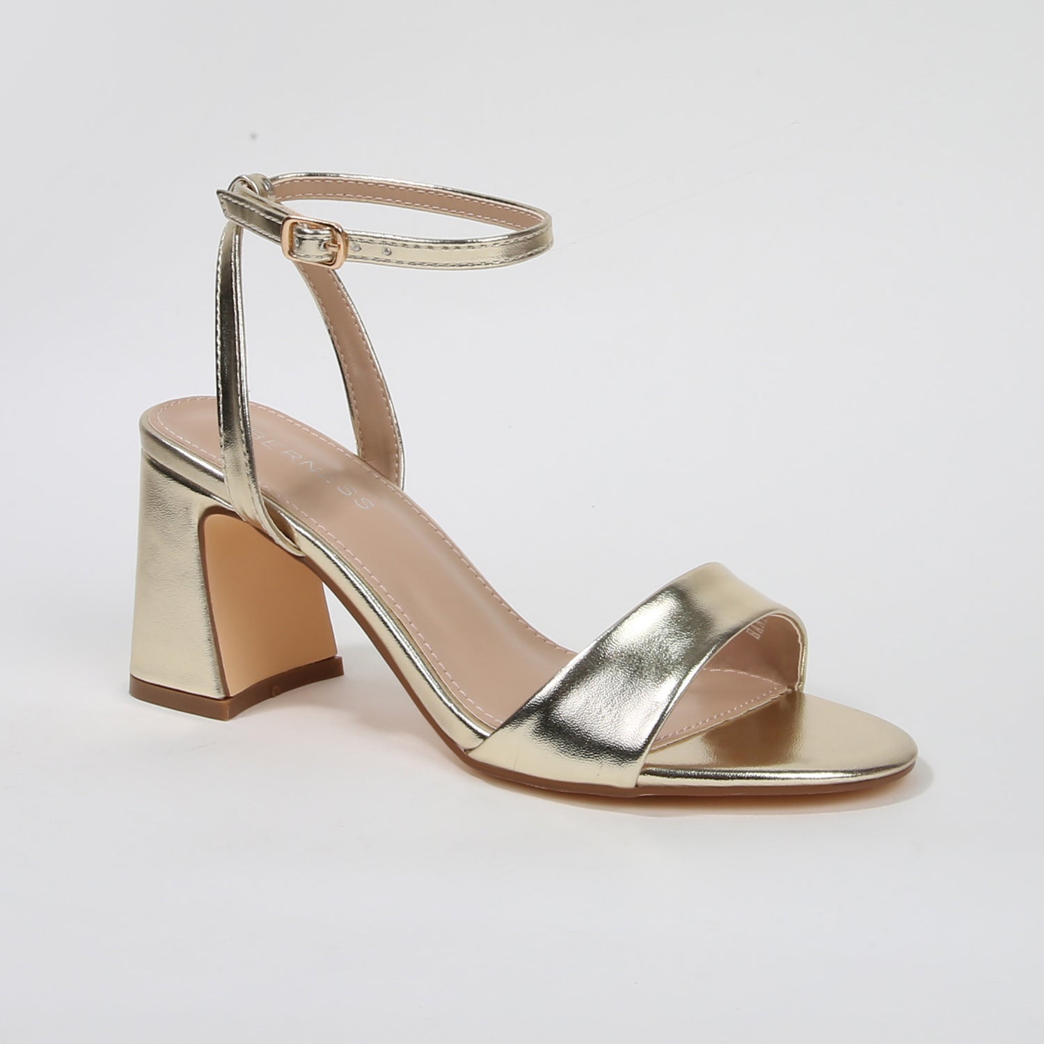 Hania Wide Front Strap Block Heel Sandals
