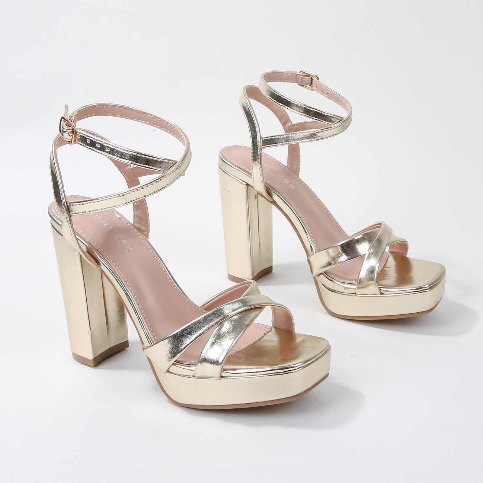 Hope Crisscross Straps Platform Block Heel Sandals – BERNESS