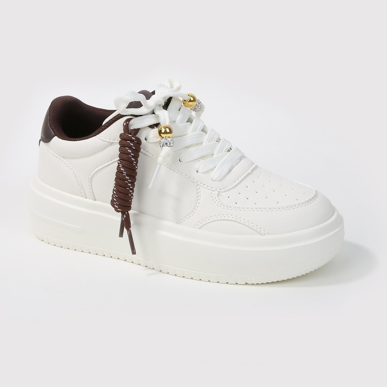Larra Platform Lace Up Sneakers with Rope Accent