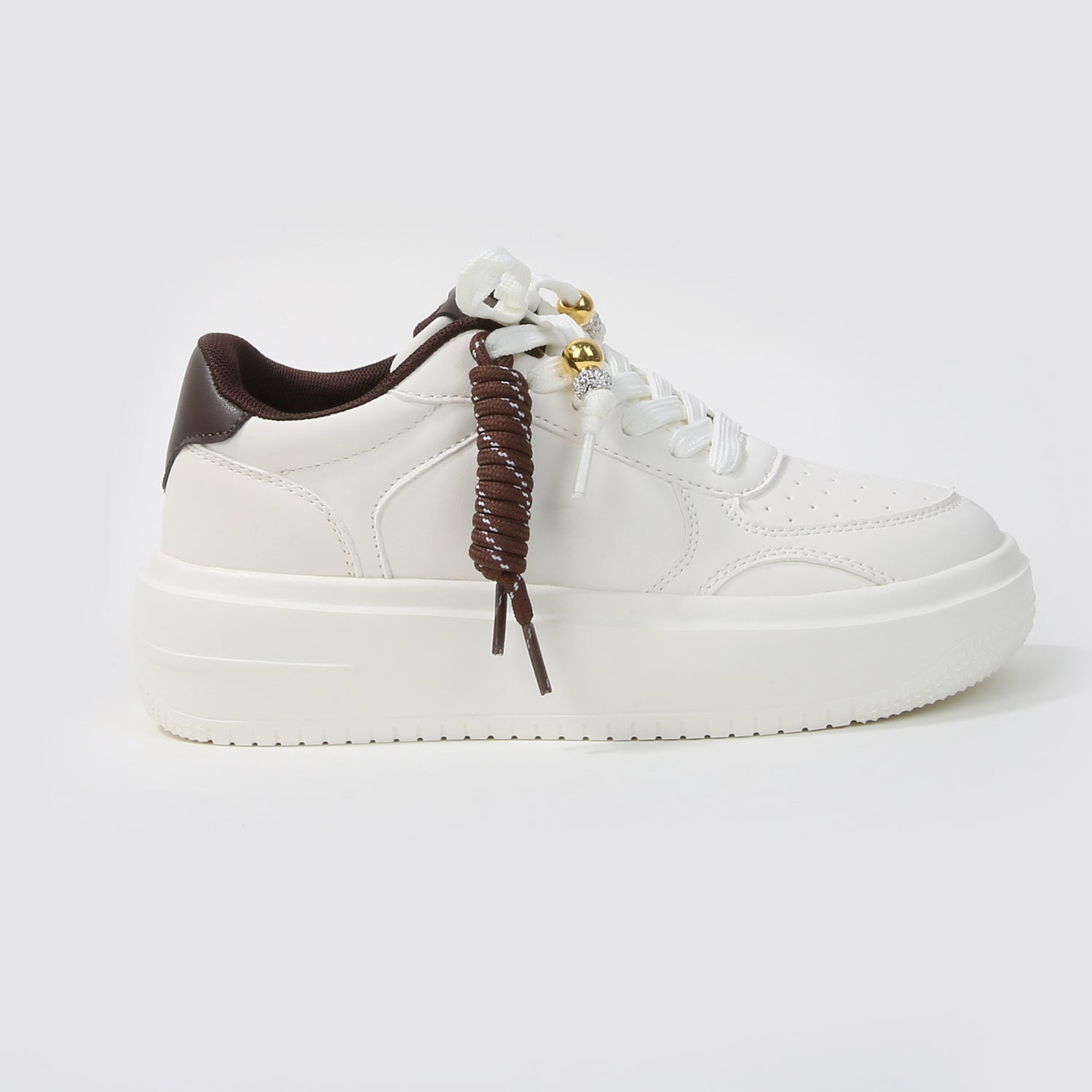 Larra Platform Lace Up Sneakers with Rope Accent
