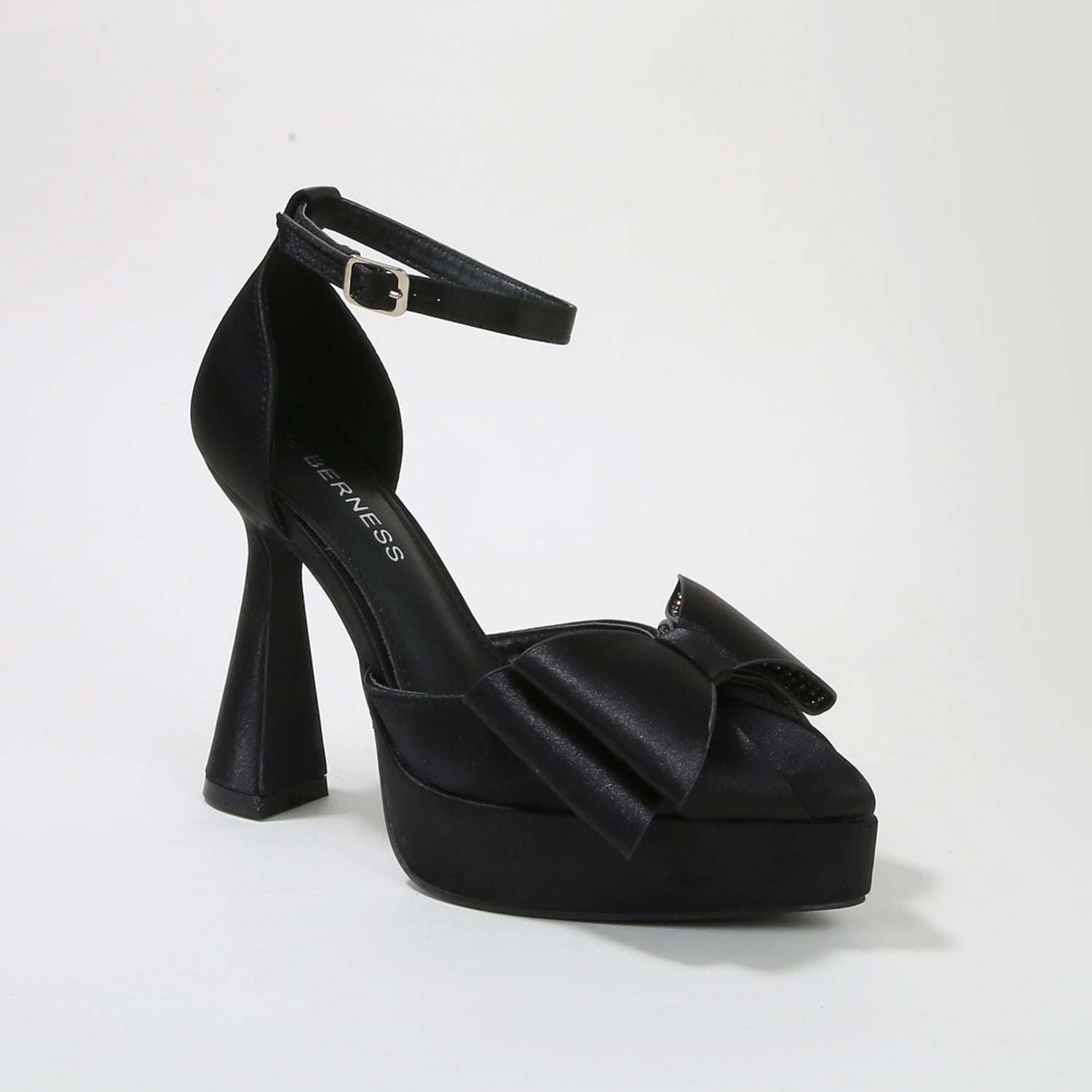 Octavia Platform Block Heels with Bow Detail