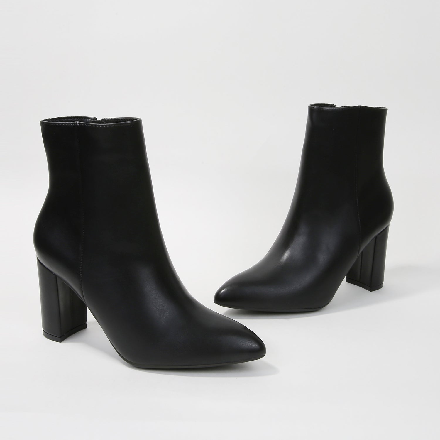 Sara Pointed Block Heel Ankle Boots