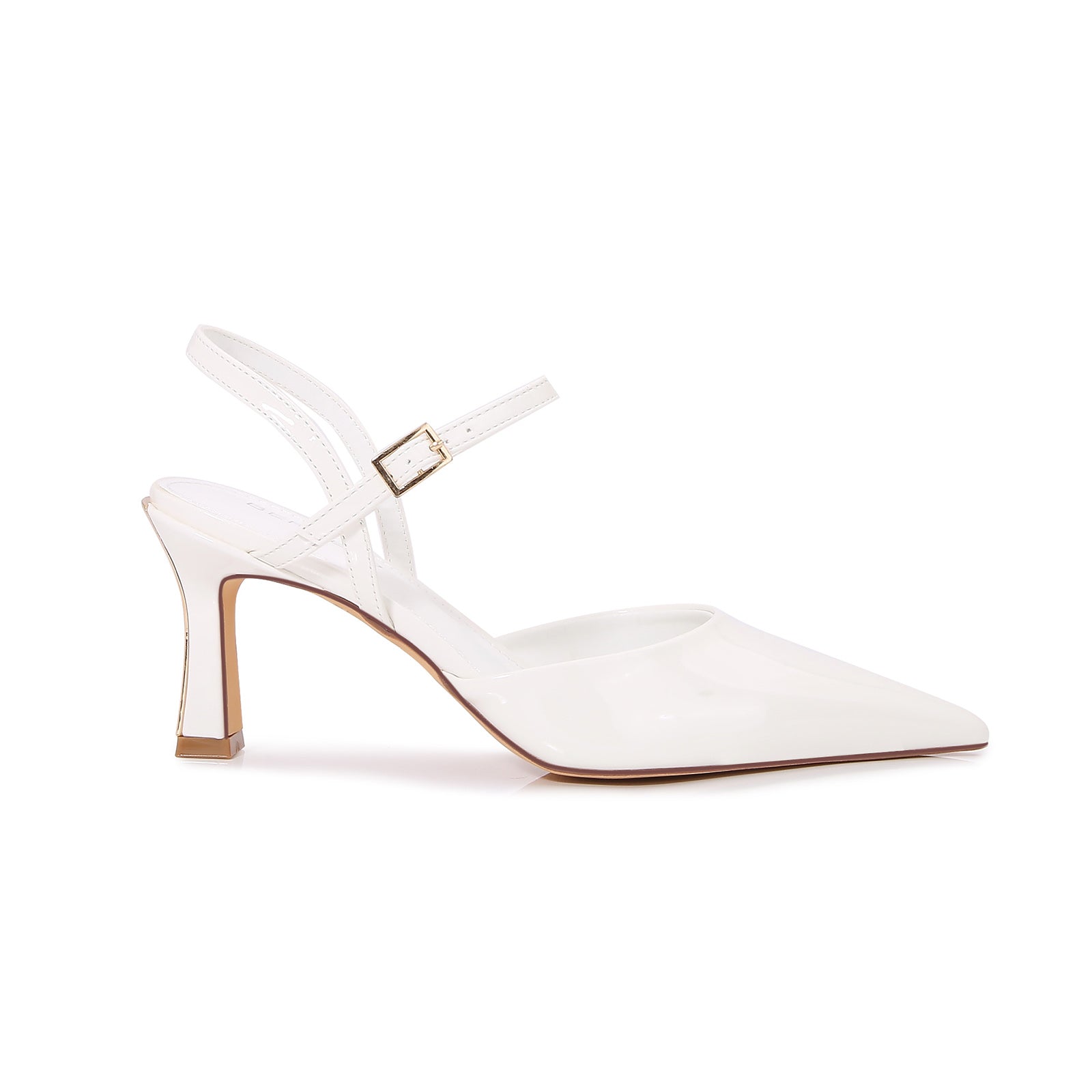 Öffen pointed-SLIT SIMP / WHITE 39 Berness Women's Celine Pointed-Toe Slingback Heels – BERNESS