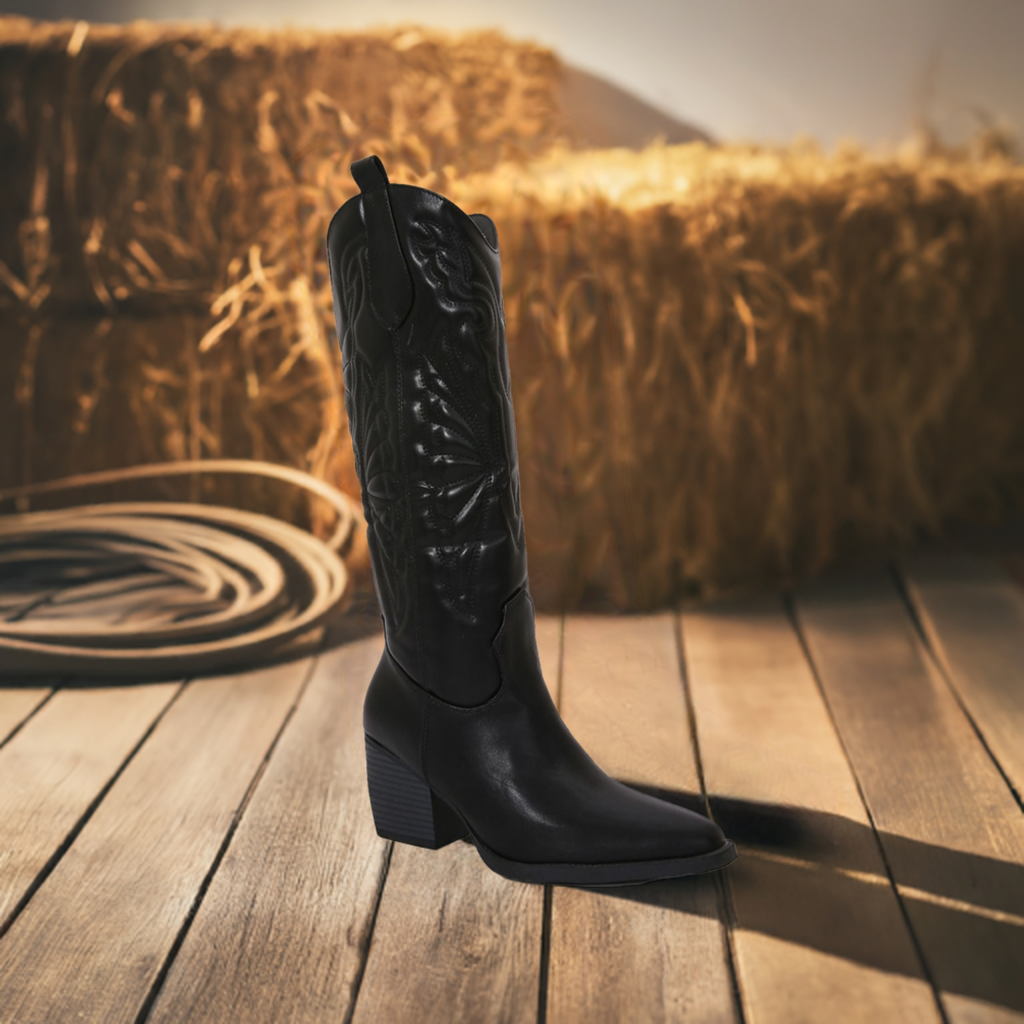 Texas Western Knee High Cowboy Boots