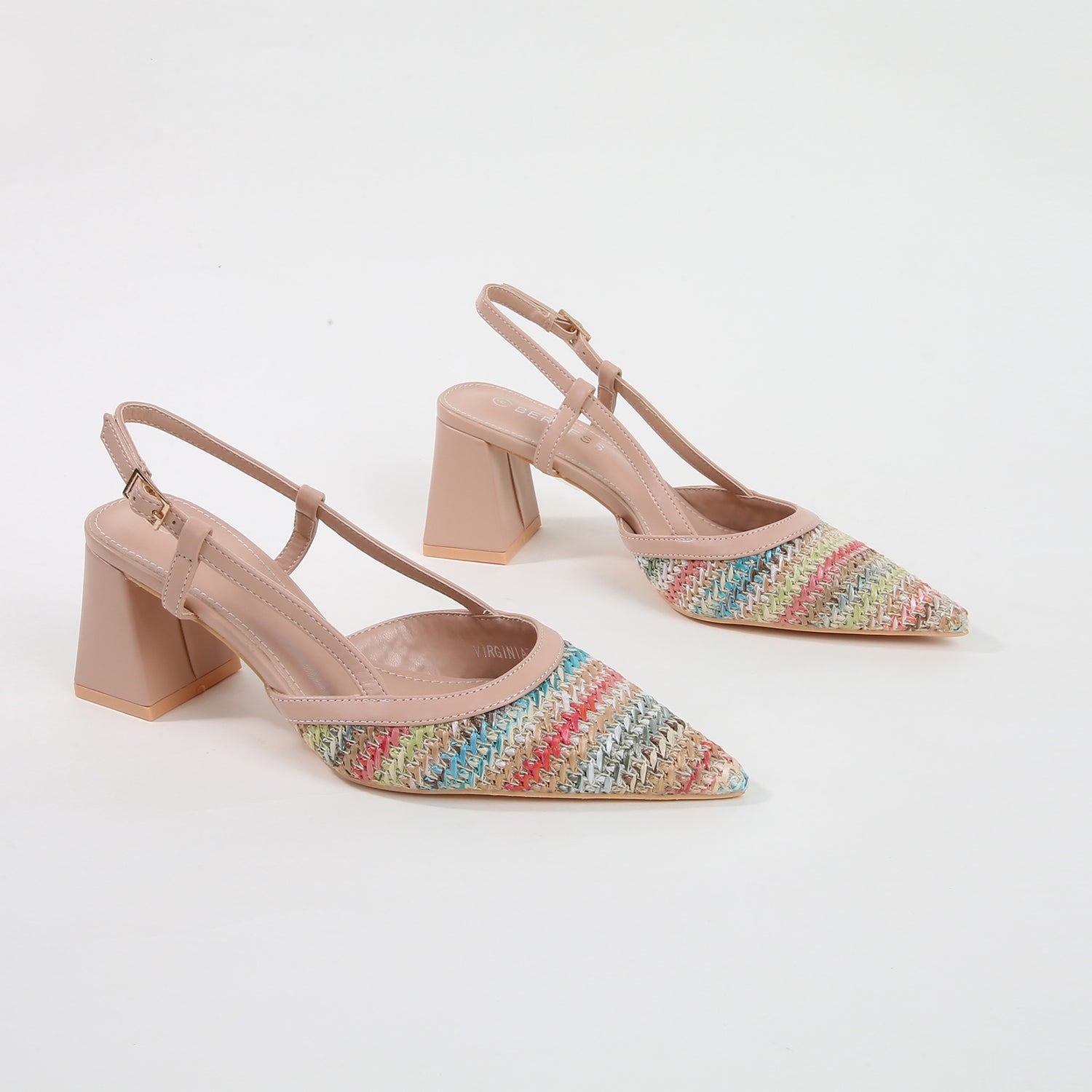 Virginia Woven Slingback Pump Multi-color Heels